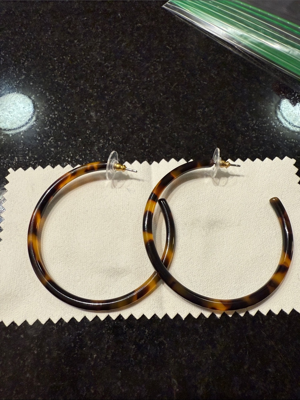 J. Crew Tortoiseshell-Pattern Hoop Earrings in Amber and Dark Brown